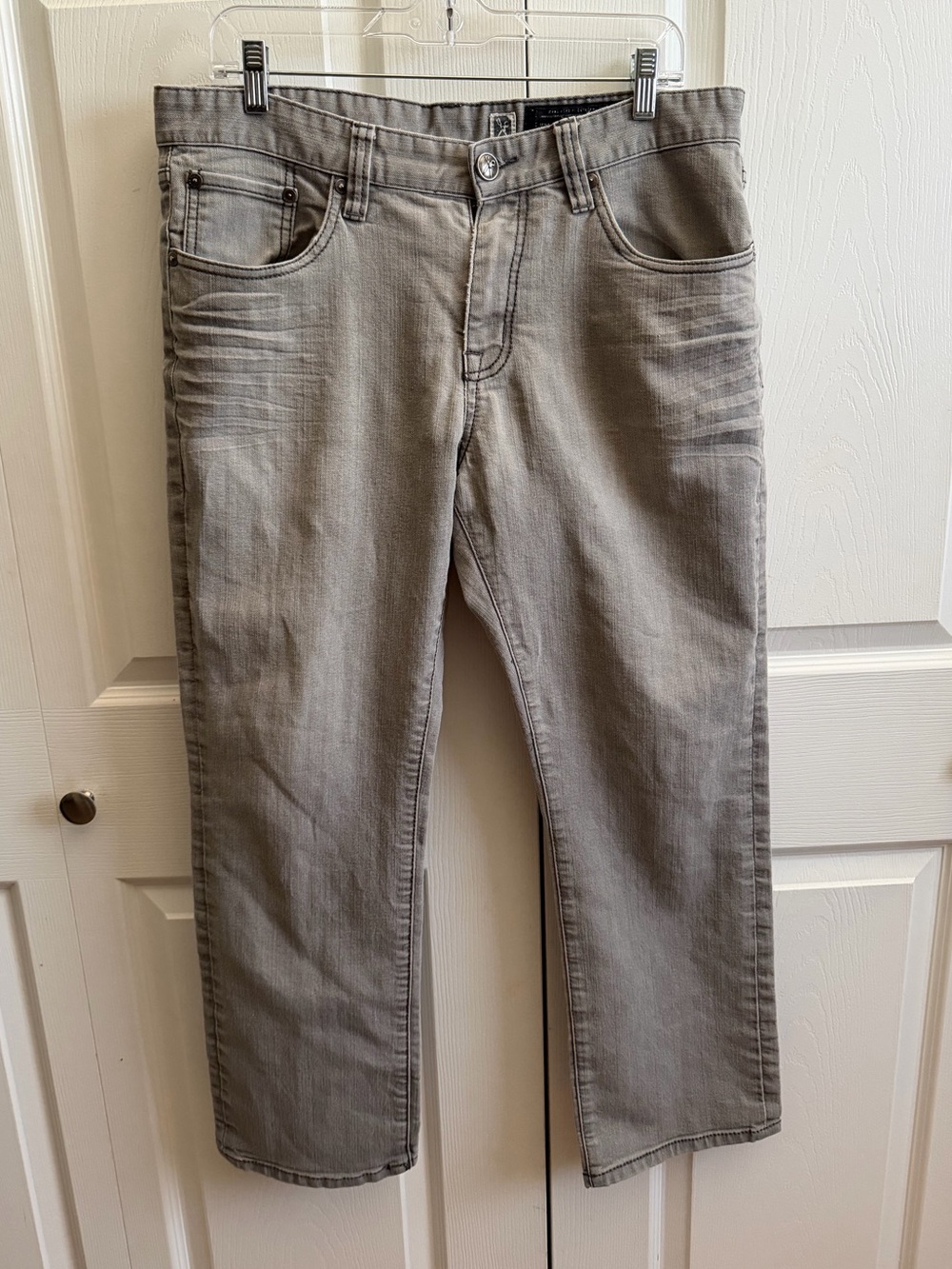 5 for $25! Men's Gray Jeans - Casual Straight Fit
